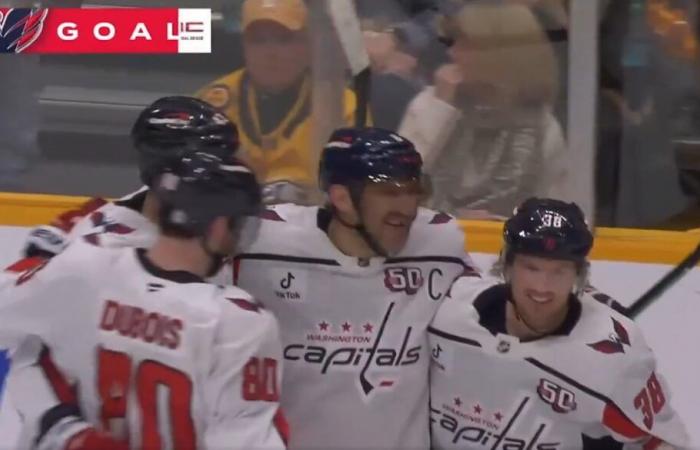 20ª temporada consecutiva de 20 o más goles para Alex Ovechkin