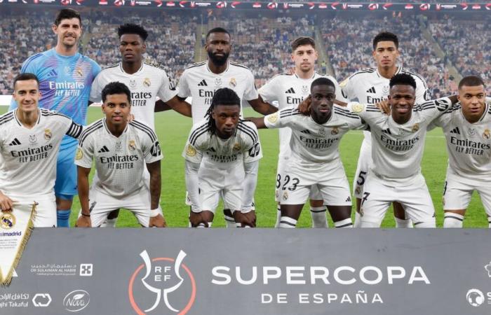 Alineación confirmada del Real Madrid contra el Barcelona en la final de la Supercopa