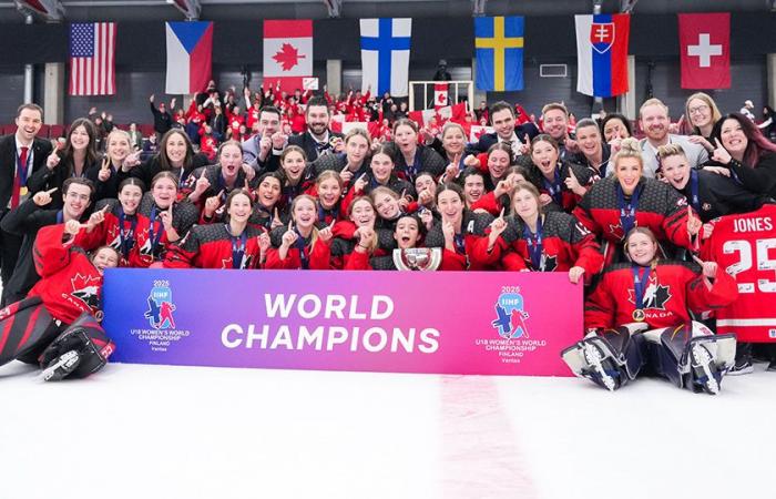 Canadá gana el oro en el Campeonato Mundial Femenino Sub-18 IIHF 2025