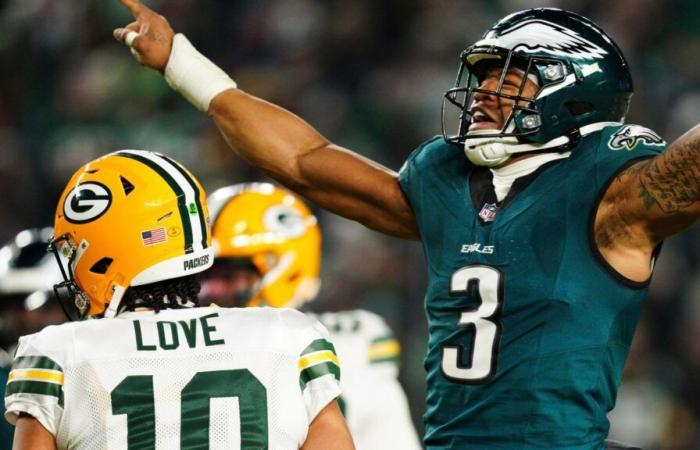 Green Bay Packers 10-22 Philadelphia Eagles: Jordan Love lanza tres intercepciones en la salida de los playoffs de los Packers | Noticias de la NFL