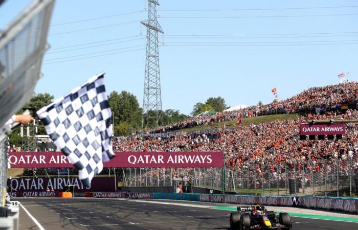 Pon tu nombre en la bandera a cuadros de un Gran Premio de F1