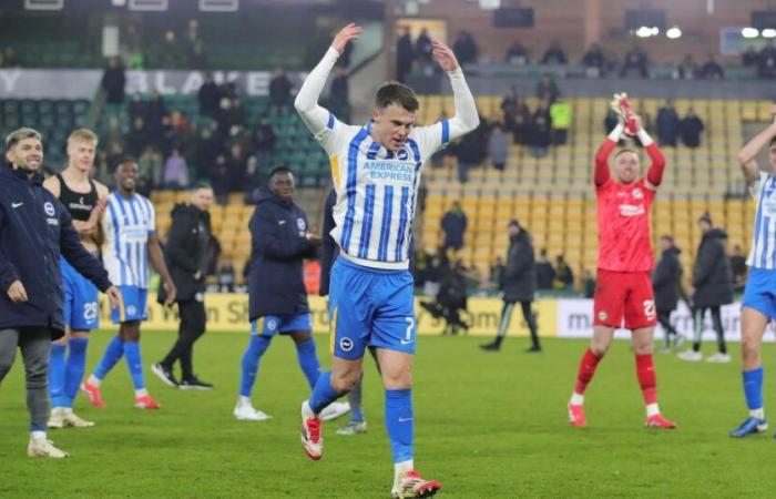 Fabian Hurzeler disfruta del gol de Solly March para Brighton