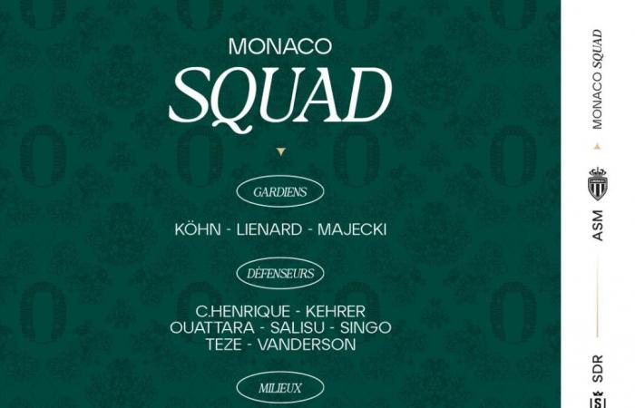 El grupo del AS Monaco para la 16.ª Copa en Reims