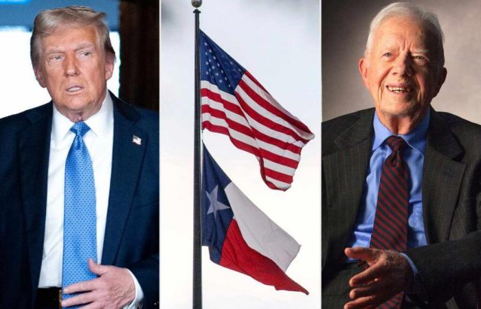 Texas ordena izar banderas para la toma de posesión de Trump a pesar de la muerte de Jimmy Carter