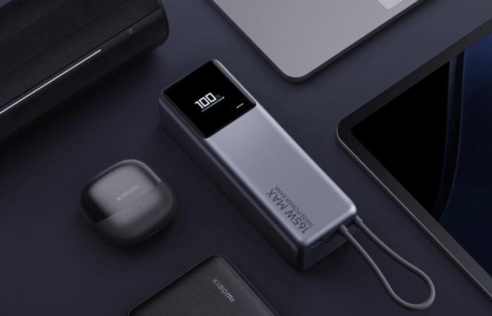 Xiaomi lanza un nuevo banco de energía de 165 vatios con cable USB-C integrado, además de una variante más pequeña de 33 vatios