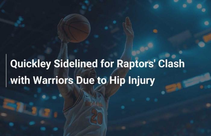 Quickley fuera para el choque de los Raptors con los Warriors debido a una lesión en la cadera