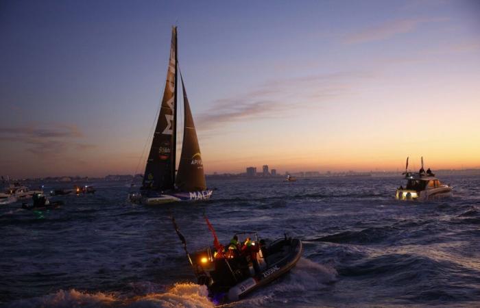 Las espléndidas imágenes de la llegada de la Vendée Globe al amanecer