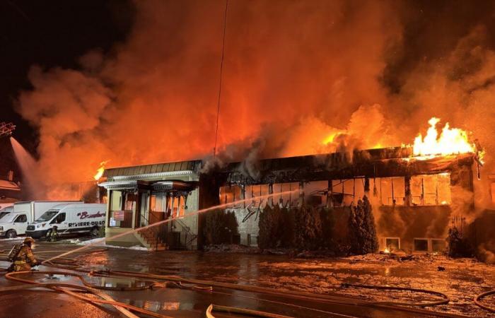 Incendio en la calle Fraser en Rivière-du-Loup