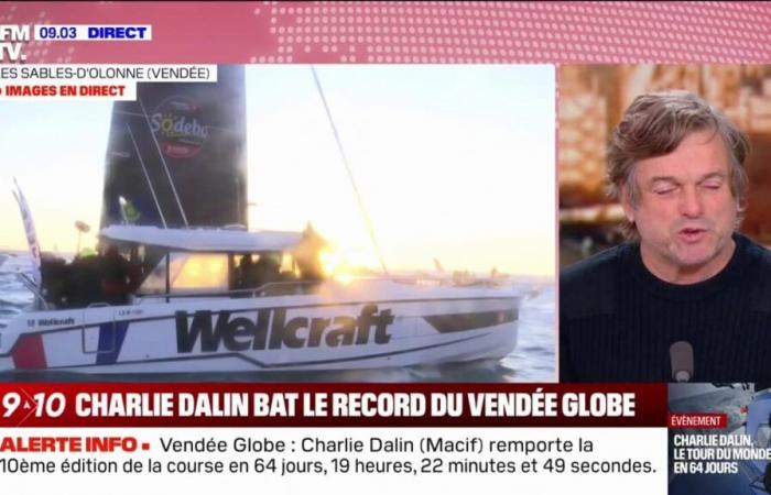 Marc Thiercelin, patrón y antiguo podio de la Vendée Globe, recuerda su llegada a Sables-d’Olonne