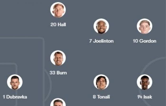 Alineación del Newcastle United ante el Wolverhampton en la Premier League inglesa