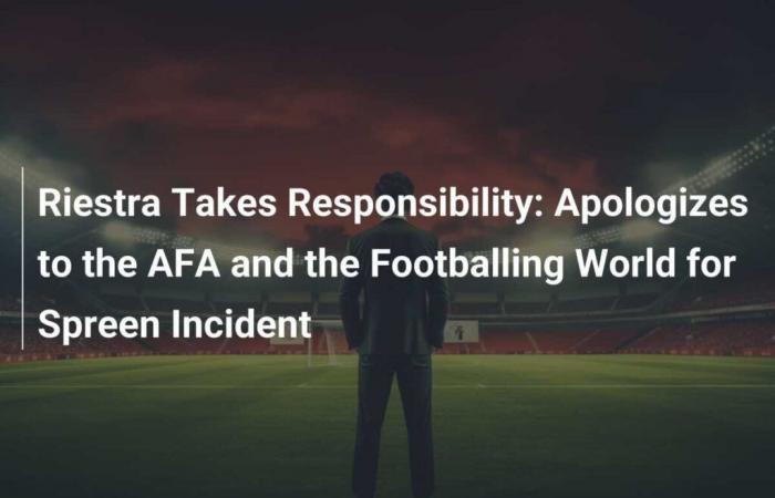 Pide disculpas a la AFA y al mundo del fútbol por el incidente del Spreen