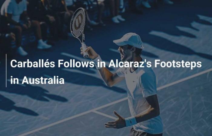 Carballés sigue los pasos de Alcaraz en Australia