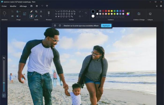 Paint finalmente tiene un borrador mágico para eliminar elementos que distraen en una foto