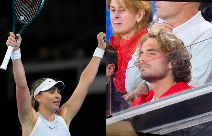 Paula Badosa defiende la tercera ronda ante la local Gibson y bajo la atenta mirada de Tsitsipas