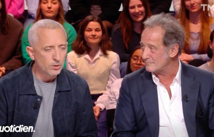 Tenso intercambio entre Vincent Lindon y Gad Elmaleh en Quotidien