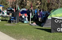 Campus de la Universidad de Alberta | La policía expulsa a manifestantes pro palestinos