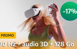 17 % de descuento en Meta Quest 2, lo que lo convierte en uno de los cascos de realidad virtual más asequibles y más vendidos.