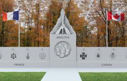 Un monumento que simboliza la amistad entre Francia y Canadá en Ottawa