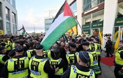 Tensiones entre la policía y manifestantes pro palestinos frente al Malmö Arena