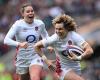 La selección francesa en la “final” contra Inglaterra, el reino del rugby femenino.