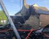 El anexo de una vivienda residencial destruido por las llamas en Ribay