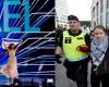 Manifestantes pro palestinos, entre ellos Greta Thunberg, arrestados, la cantante israelí abucheada durante su aparición en el escenario.
