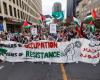Miles de manifestantes pro palestinos marchan en Montreal