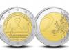 Moneda conmemorativa de 2 euros dedicada a la lucha contra el cáncer.