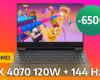 ¡Con su RTX 4070, este portátil para juegos está a la venta por 650 €!
