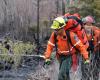 SOPFEU trabaja para apagar un incendio forestal entre Murdochville y Gaspé