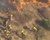 Los bomberos luchan contra el incendio forestal de Agoura Hills en medio de una advertencia de bandera roja