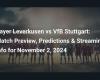 Bayer Leverkusen vs VfB Stuttgart: vista previa del partido, predicciones e información de transmisión para el 2 de noviembre de 2024