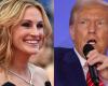 Trump enojado con Julia Roberts que llama a las mujeres a votar por Harris