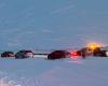 Una gran tormenta de nieve deja varados unos 100 coches en el oeste del país