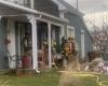 Residencia dañada por un incendio en Sainte-Élizabeth-de-Warwick