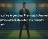 Brasil vs Argentina: análisis previo al partido y visualización de detalles de este duelo amistoso