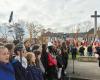 11 de noviembre. La Marsellesa cantada por 60 alumnos de secundaria de Cholet y Saint-Germain-sur-Moine