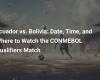 Ecuador vs. Bolivia: Fecha, Hora y Dónde Ver el Partido de Eliminatorias CONMEBOL