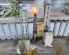 Violento incendio en silos de girasoles en Beaune, el edificio amenaza con derrumbarse