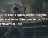 AUS vs PAK: información, consejos y selecciones de equipos de Fantasy Cricket para el primer T20I el 14 de noviembre