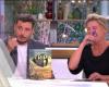 Momento embarazoso para Anne-Elisabeth Lemoine: se le resbala la lengua y se echa a reír en el rodaje de C à vous (ZAPTV)