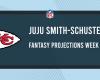 JuJu Smith-Schuster Fantasy Week 11: Proyecciones versus facturas, puntos y estadísticas, comenzar o sentarse