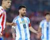 Messi muy molesto contra el árbitro del Paraguay-Argentina