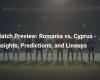 Previa del partido: Rumania vs. Chipre: perspectivas, predicciones y equipos