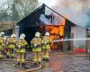 Cerca de Rouen: incendio en un edificio agrícola, la quema de paja moviliza a los bomberos