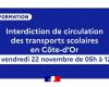 Prohibición del transporte escolar – Comunicados de prensa del año en curso – Comunicados de prensa – Publicaciones