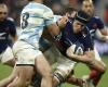 Francia-Argentina: ante los azules, el Usapiste Joaquín Oviedo volvió a demostrar su ventaja, cuando Ignacio Ruiz anotó un try