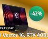 Black Friday: Fnac se deja llevar y destroza el precio del portátil gaming MSI Vector 16 con la RTX 4080