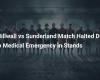 El partido Millwall-Sunderland se detiene debido a una emergencia médica en las gradas