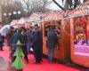 Lugar en el pueblo navideño de fin de año en el este del Somme